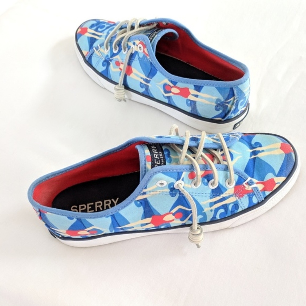 Sperry Seacoast Swimmer Unique Sneaker Boat Shoes Sz 8
